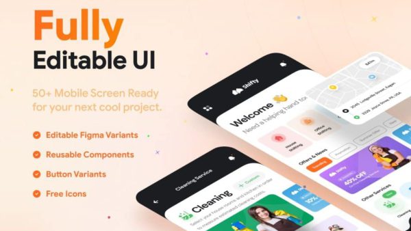 Shifty - Home Service iOS App UI Kit for Figma