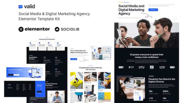 Valid – Social Media & Digital Marketing Agency Elementor Template Kit