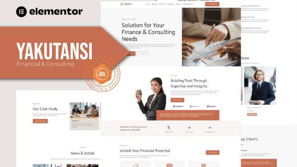 Yakutansi - Elementor Template Kit for Finance & Consulting