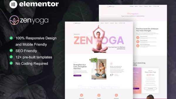 ZenYoga - Yoga & Meditation Template Kit for Elementor