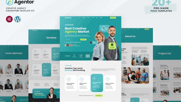 Agentor - Template Kit for Creative Agency with Elementor