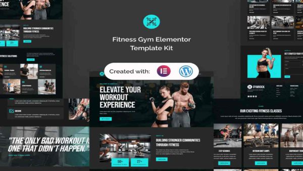 Gymrock – Fitness Gym Elementor Template Kit