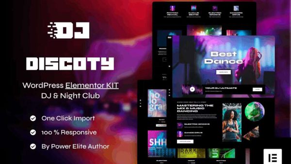 Discoty – Elementor Template Kit for DJ & Night Club