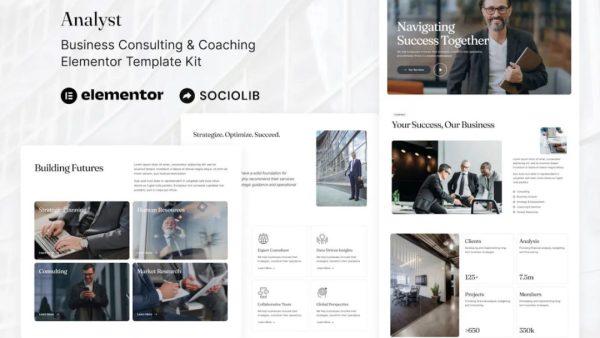 Analyst - Business Consulting & Coaching Elementor Template Kit