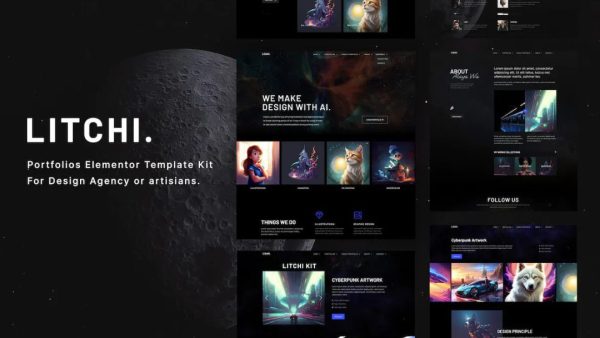 Litchi - Designer Artworks Elementor Portfolio Template Kit