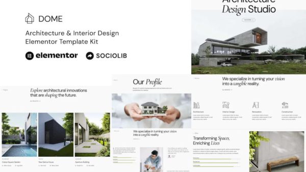 Dome - Architecture & Interior Design Elementor Template Kit