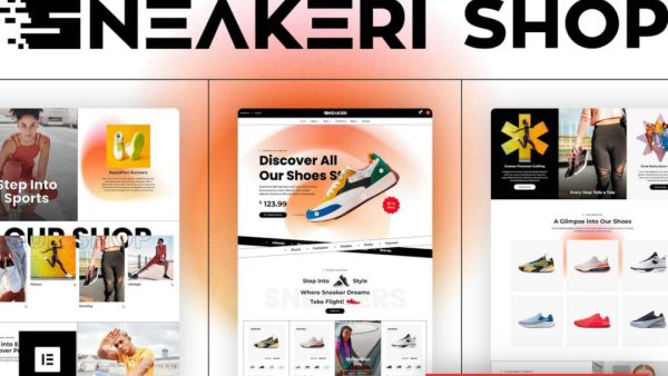 Sneakeri - Sports Shoes Store Elementor Pro Template Kit