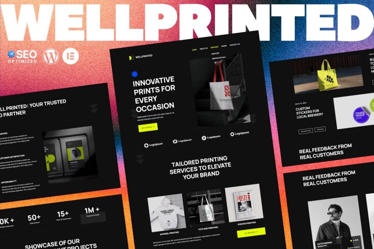 WellPrinted - Print Service Elementor Template Kit