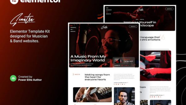 Sinatra – Musician & Band Elementor Template Kit