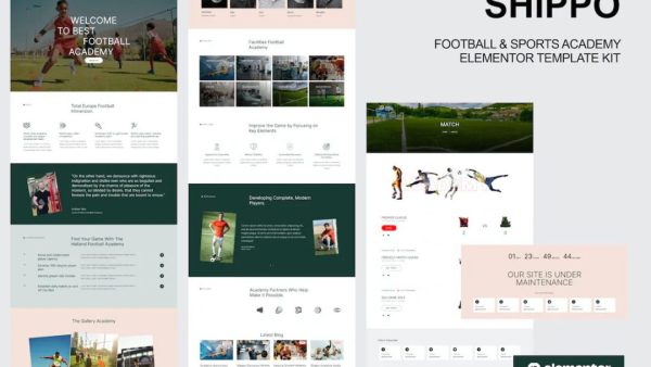 Shippo - Football & Sports Academy Elementor Template Kit