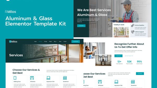 Milos: Aluminum & Glass Elementor Pro Template Kit