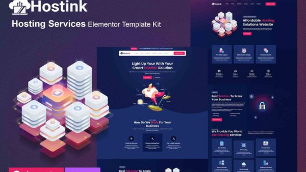 Hostink - Hosting Services Elementor Template Kit