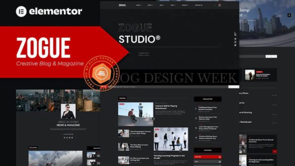 Zogue - Creative Blog & Magazine Elementor Pro Template Kit