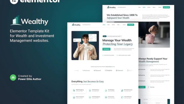 Wealthy – Wealth & Investment Management Elementor Template Kit