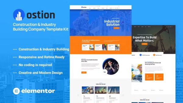 Ostion - Construction & Industry Building Company Template Kit