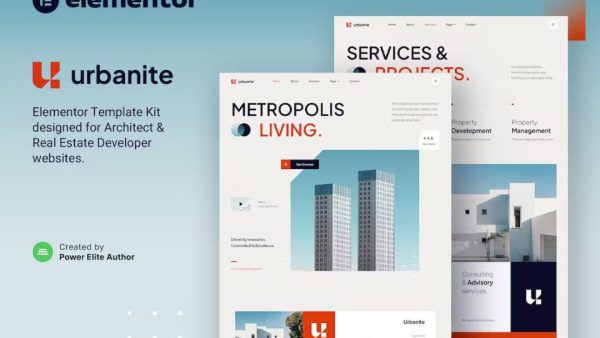 Urbanite – Architect & Real Estate Developer Elementor Template Kit