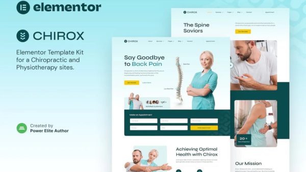 Chirox – Chiropractic & Physiotherapy Elementor Template Kit