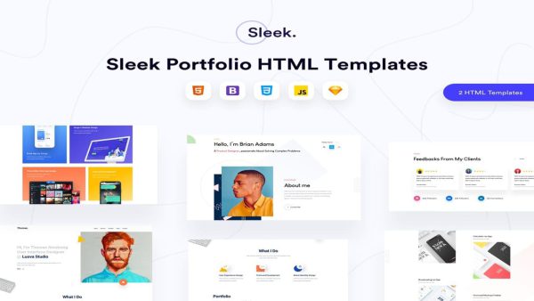 Sleek Portfolio HTML Template for Creative Work