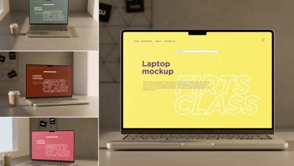 Laptop Mockup - High-Resolution 4500 x 3000 px with Smart Object