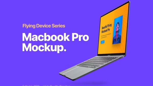 MacBook Pro 1.0 Layout Mockup - High-Resolution PSD for Professional Displays