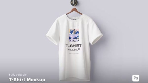 T-Shirt Mockup - High Resolution, Customizable PSD with Smart Objects