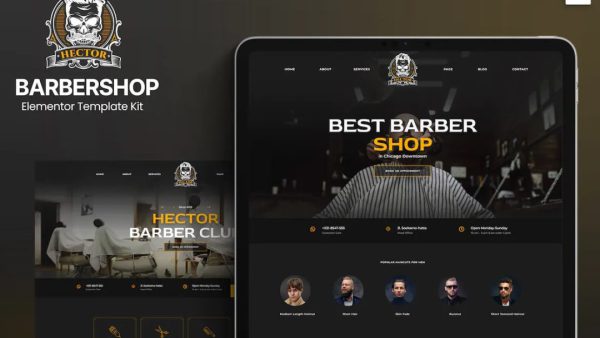 Hector - Barbershop Elementor Template Kit