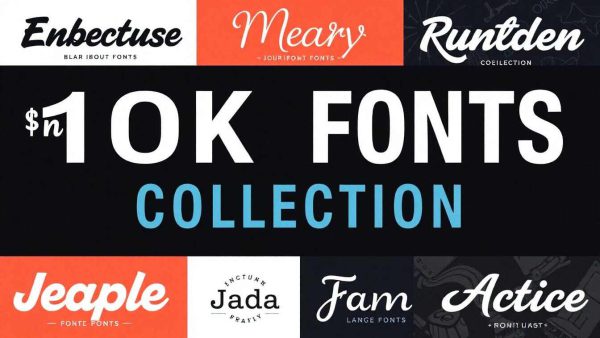 10k Premium Fonts Collection by Team Matrix