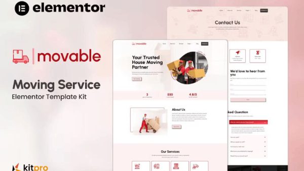 Movable - Elementor Template Kit for Moving Services