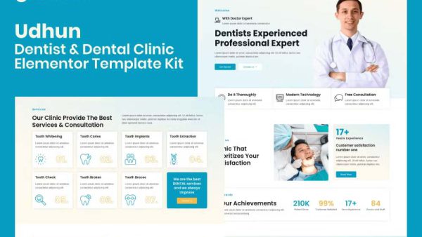 Udhun - Elementor Pro Template Kit for Dentists & Dental Clinics