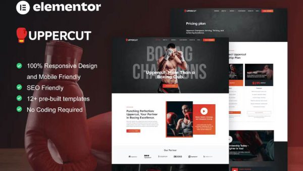 Uppercut - Elementor Pro Template Kit for Boxing & Martial Arts Schools