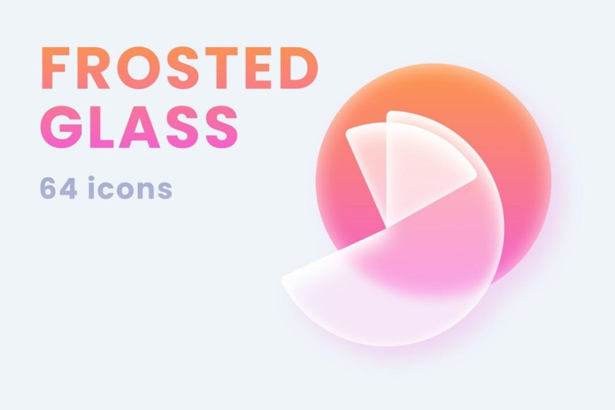 Rosted Glass Icons Set – 64 Beautiful Icons in FIG, PNG, SVG Formats