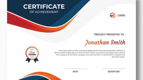 Certificate Design Mockup - PSD File for Customizable Templates