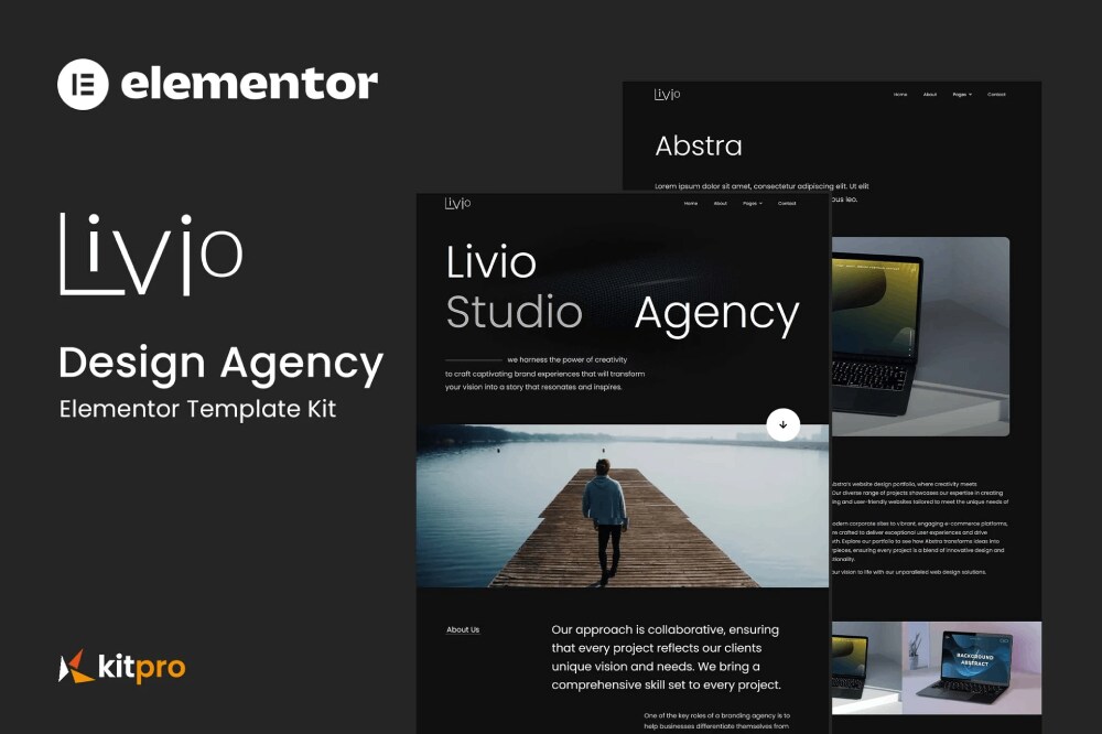 Livio: Elementor Template Kit for Design Agencies & SaaS Websites