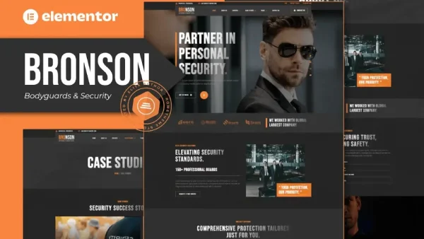 Bronson: Elementor Template Kit for Bodyguards & Security Agency