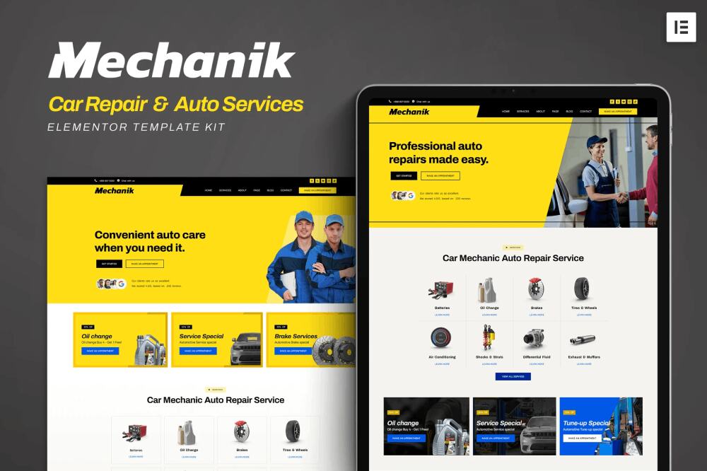 Mechanik: Elementor Template Kit for Car Repair & Auto Services