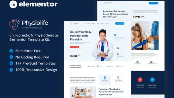 Physiolife: Elementor Template Kit for Chiropractic & Physiotherapy