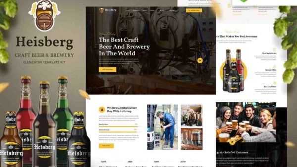 Heisberg: Elementor Template Kit for Craft Beer & Brewery Websites