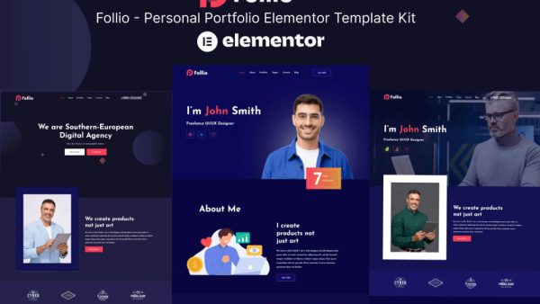 Follio: Elementor Template Kit for Personal Portfolios