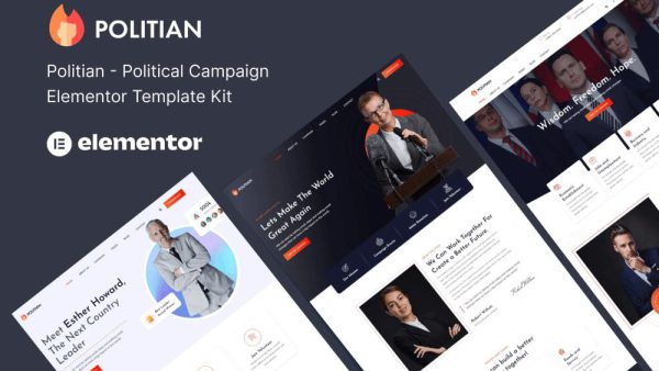 Politian: Elementor Template Kit for Political Campaigns & Elections