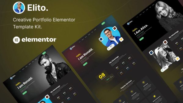 Elito: Elementor Template Kit for Creative Portfolio Websites