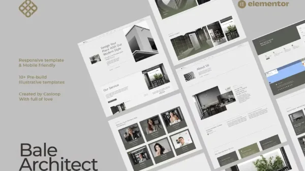 Bale: Modern Architect Elementor Template Kit for Interior Design