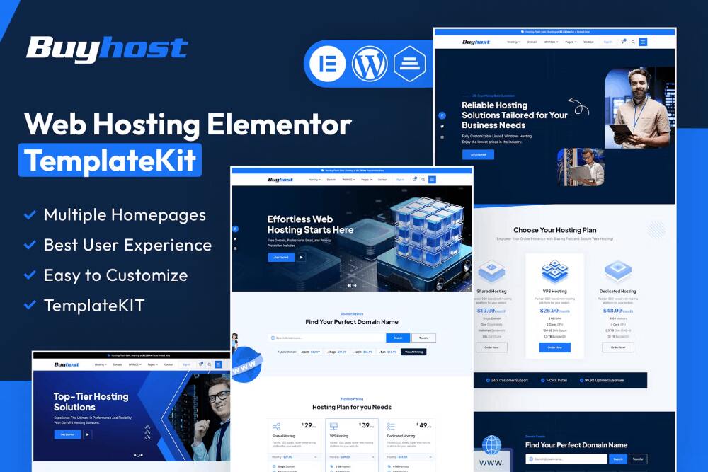 Buyhost: Elementor Template Kit for Web Hosting Businesses