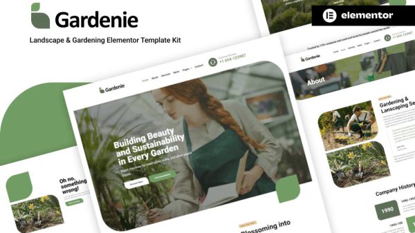 Gardenie: Elementor Template Kit for Landscape & Gardening Services