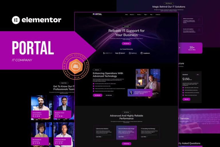 Portal: Elementor Template Kit for IT Company Websites