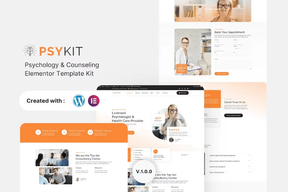 Psykit: Elementor Template Kit for Psychology & Counseling Websites