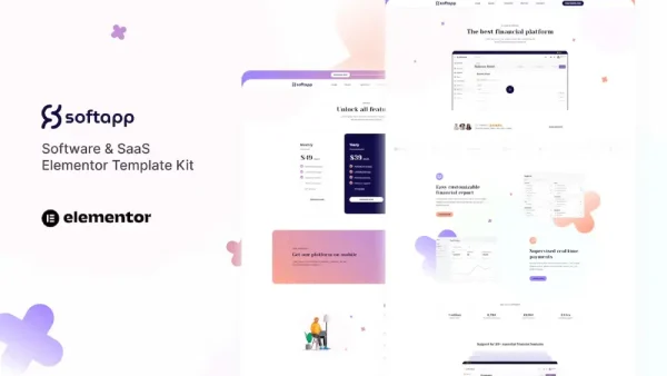 Softapp: Elementor Template Kit for Software & SaaS Businesses