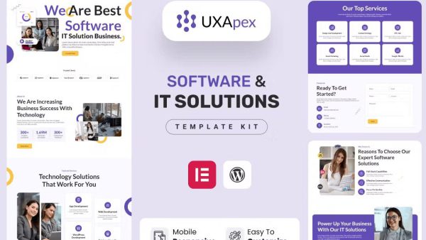 UXApex: Elementor Template Kit for IT Solutions & Services Company