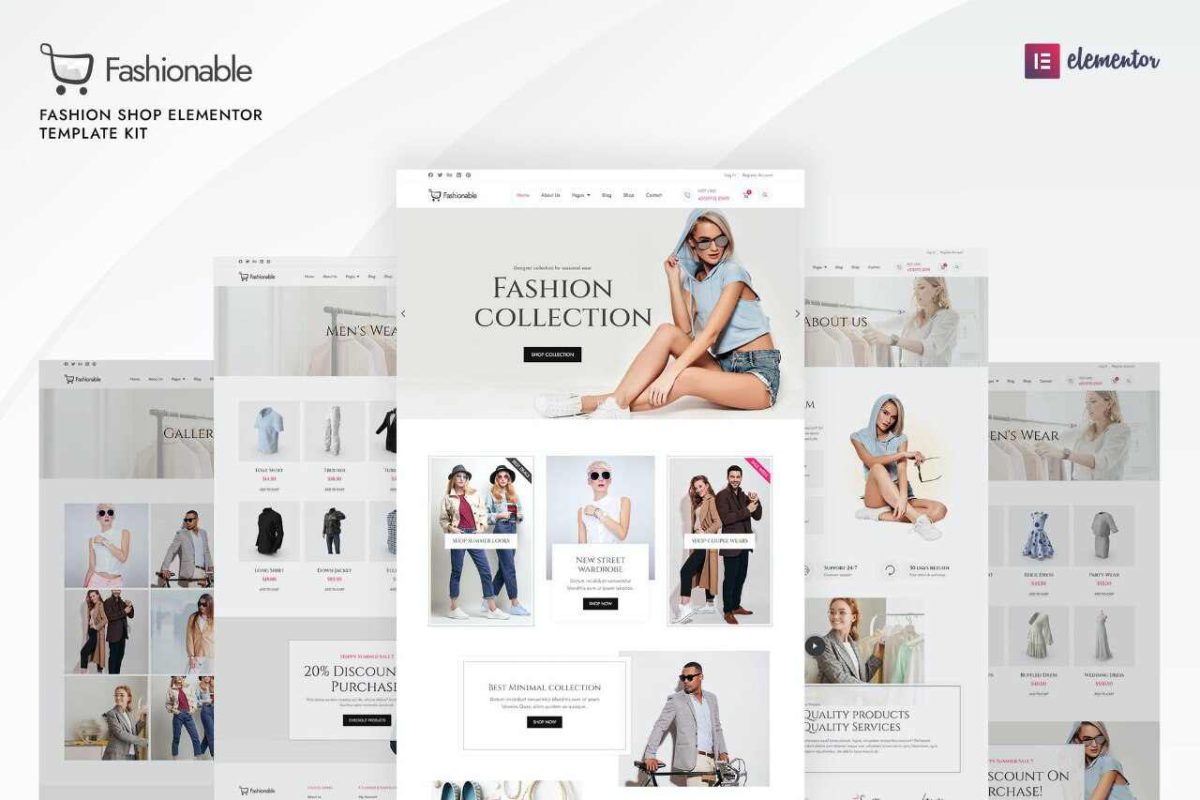 Fashionable: Elementor Template Kit for Fashion Shops & Boutiques