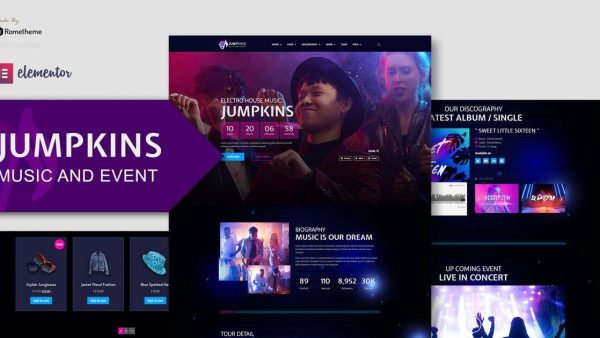 Jumpkins: Elementor Template Kit for Music & Event Services