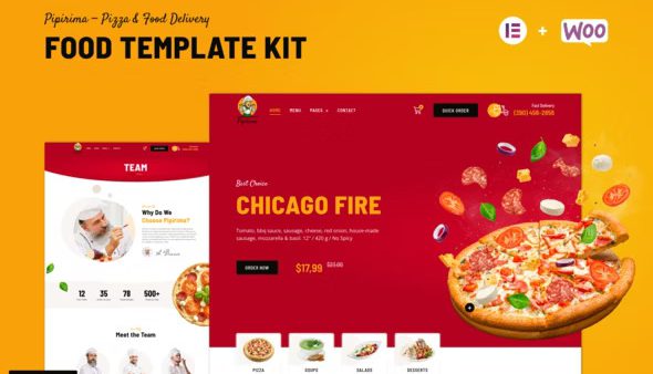 Pipirima: Elementor Template Kit for Pizza & Food Delivery Services